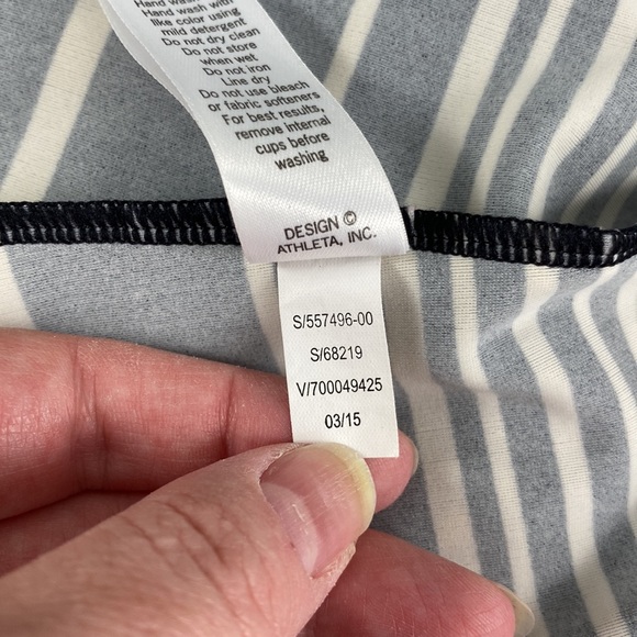 Athleta Encinitas Tara Black Striped Halter Swim Dress - Picture 16 of 16